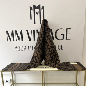 Sciarpa FF nero/tabacco Fendi