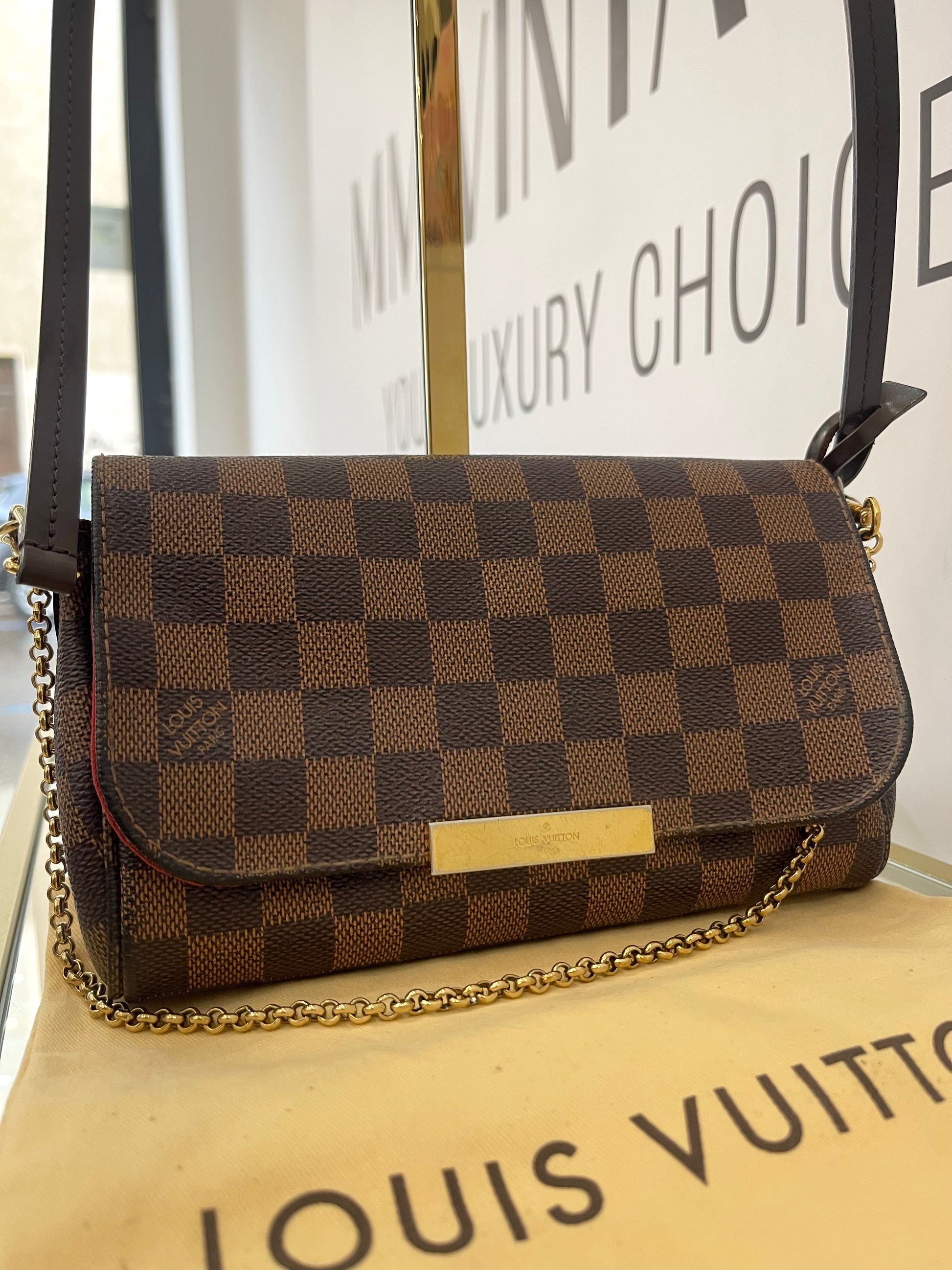Borsa Favorite PM Damier Ébène Louis Vuitton