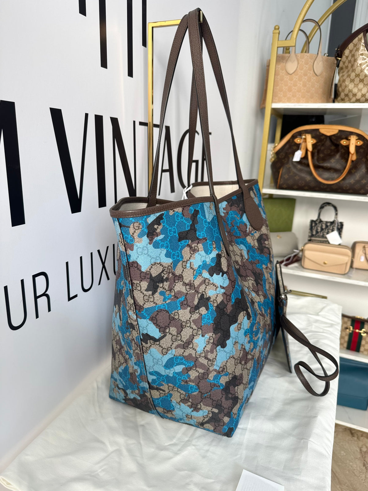 Borsa Shopping Camouflage GG Supreme Gucci