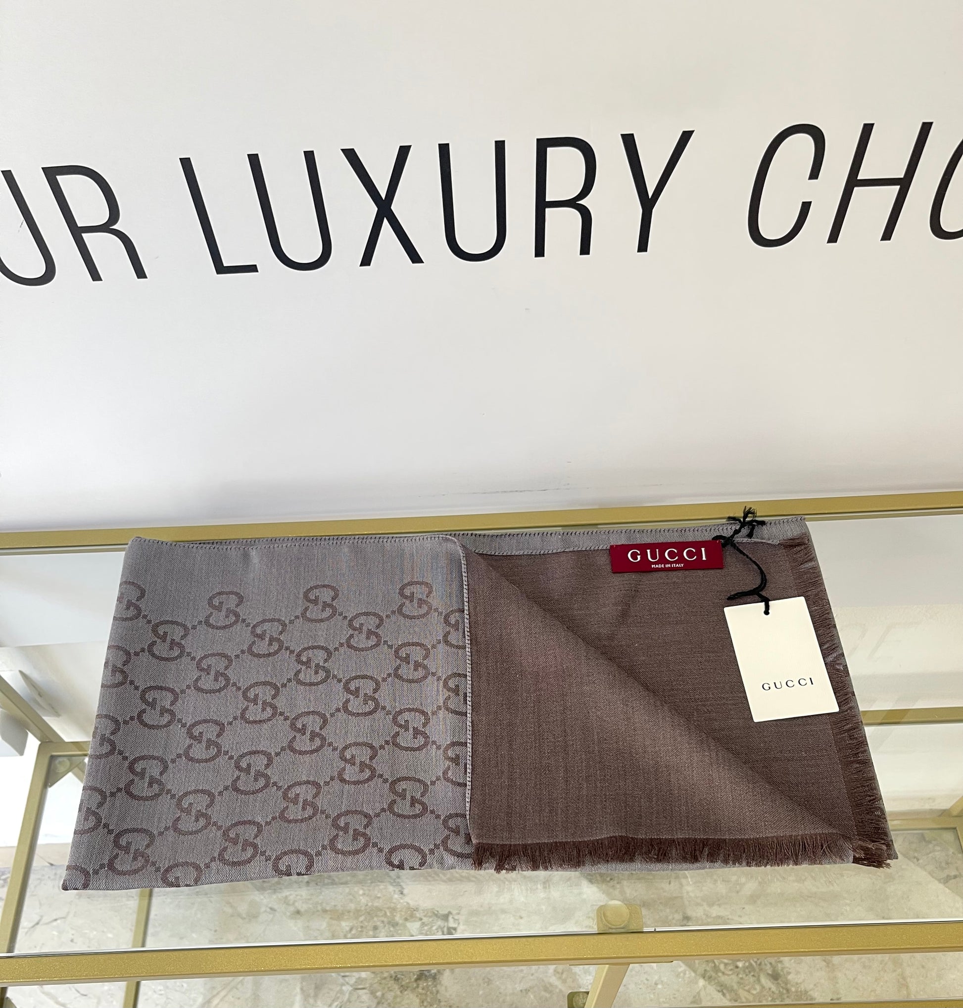 Stola GG in Lana e Seta reversibile Gucci