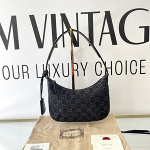 Borsa Horsebit Slim in Denim Gucci