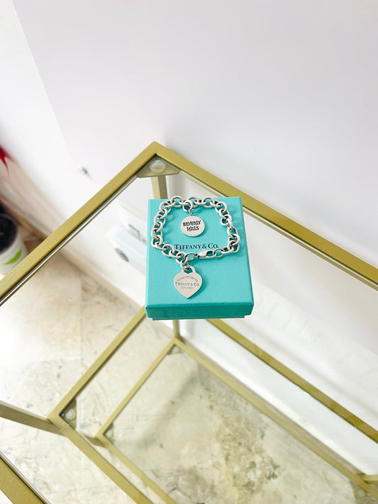 Bracciale a maglie cuore M con ciondolo Beverly Hills Tiffany