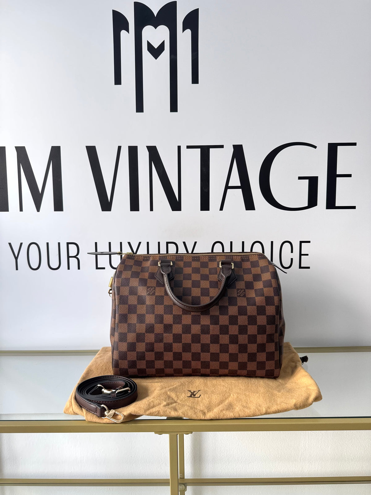 Borsa Speedy 30 Damier Ebène Louis Vuitton