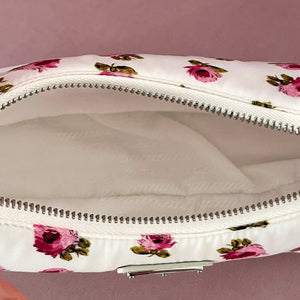 Borsa Re-Edition 2005 in Re-Nylon e Saffiano con motivo rose Prada