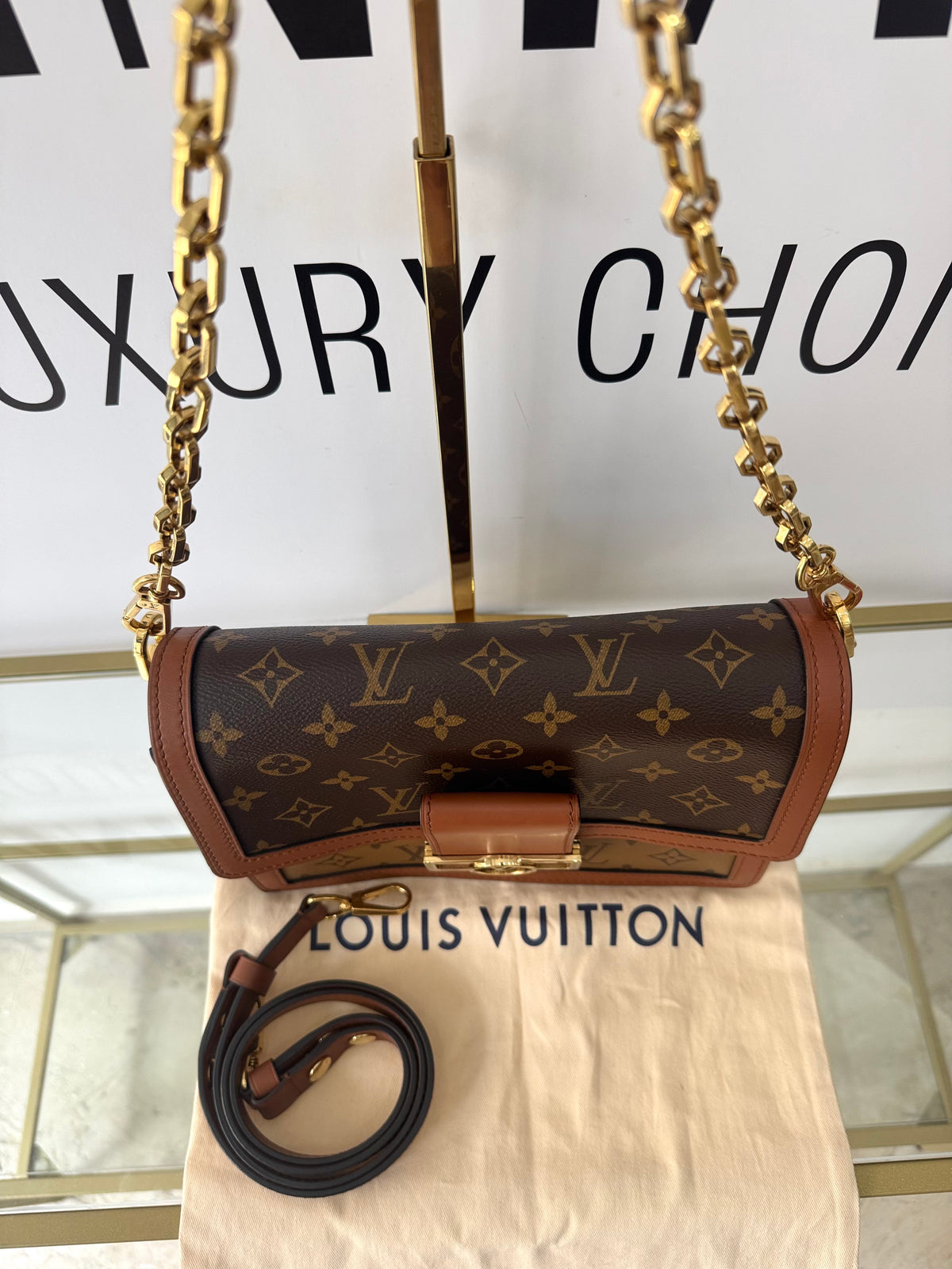 Borsa Dauphine MM Monogram/Monogram Reverse Louis Vuitton
