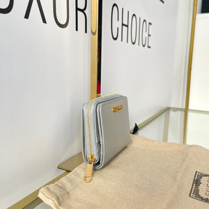 Portafoglio con logo Gucci grigio chiaro