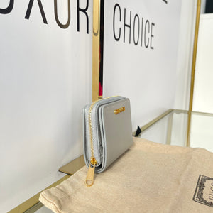 Portafoglio con logo Gucci grigio chiaro