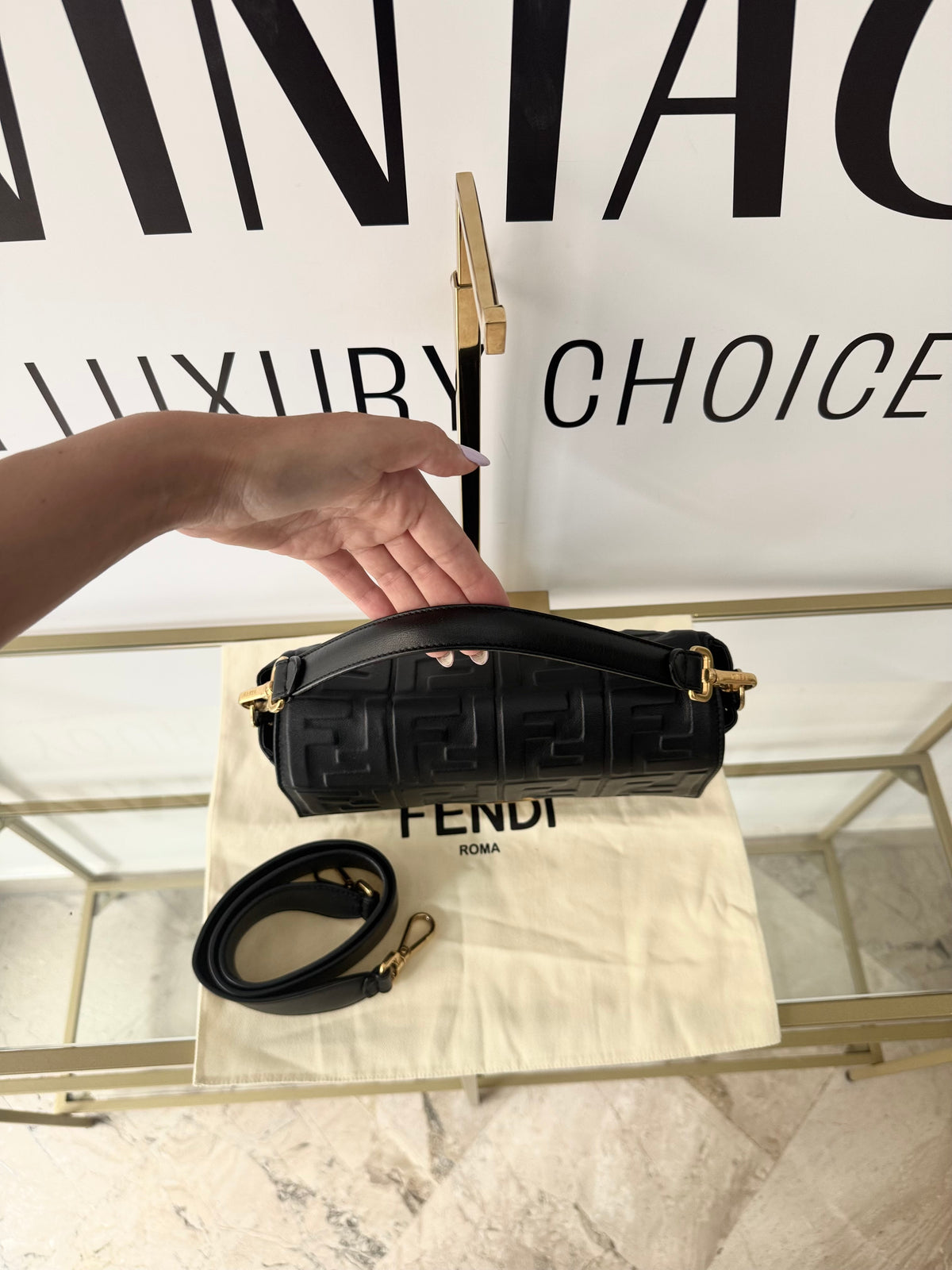 Borsa Baguette FF Fendi
