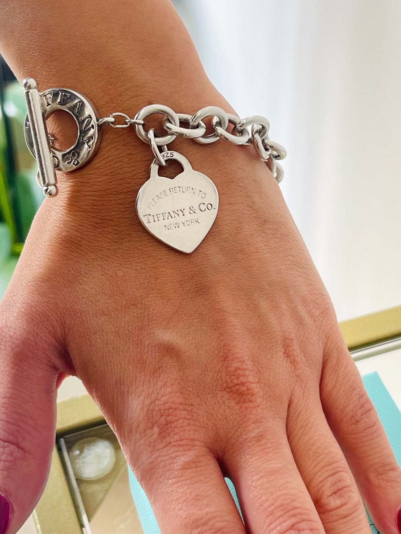 Bracciale a maglie cuore M Toggle Tiffany