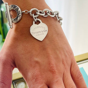 Bracciale a maglie cuore M Toggle Tiffany