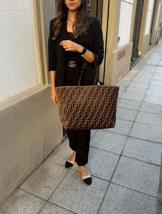 Borsa Zucca Roll reversibile Large Fendi