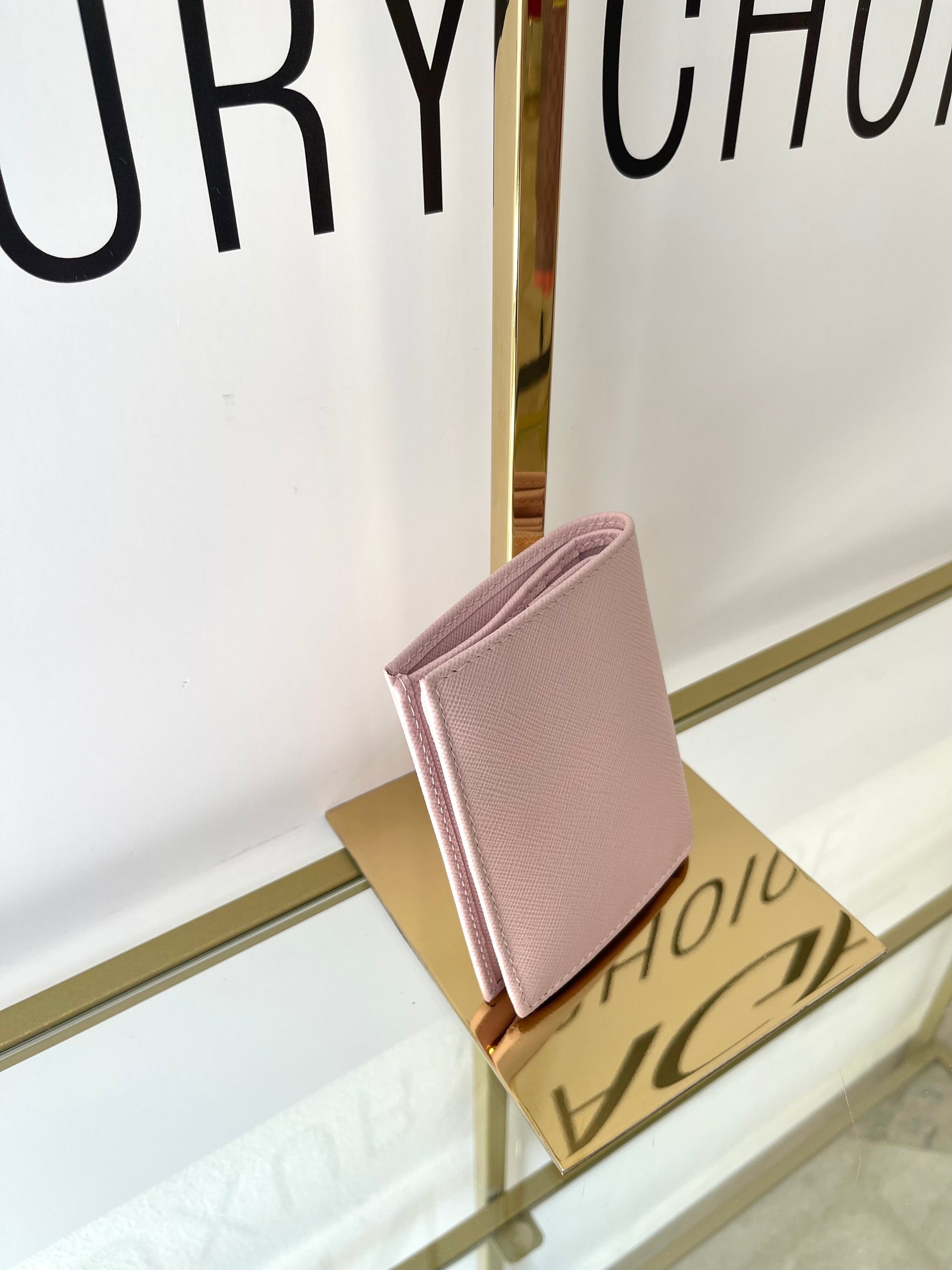 Portafoglio in Saffiano rosa Prada