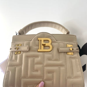 Borsa B-Buzz pelle trapuntata 22 Beige Balmain