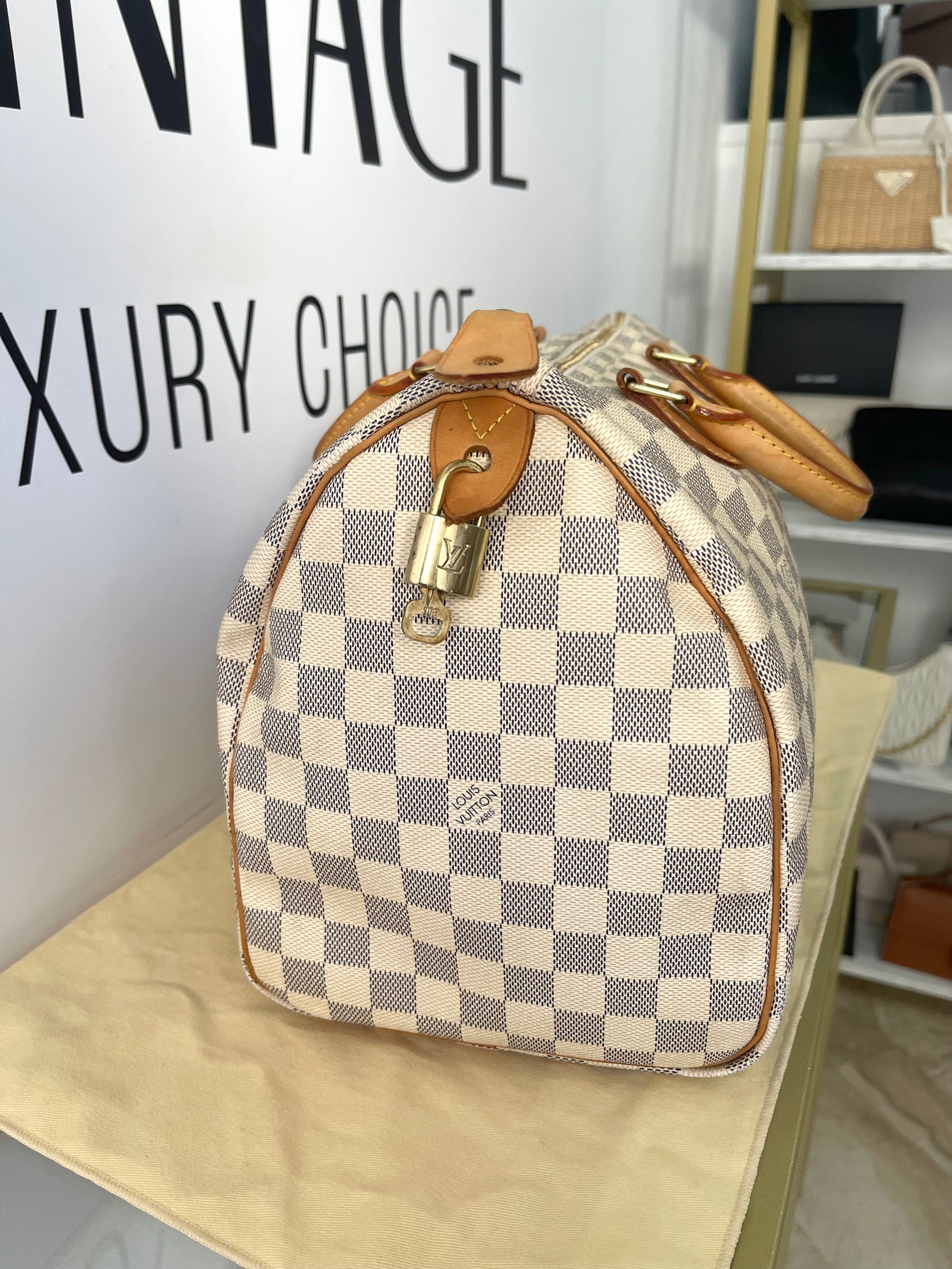 Borsa Speedy 35 Damier Azur Louis Vuitton