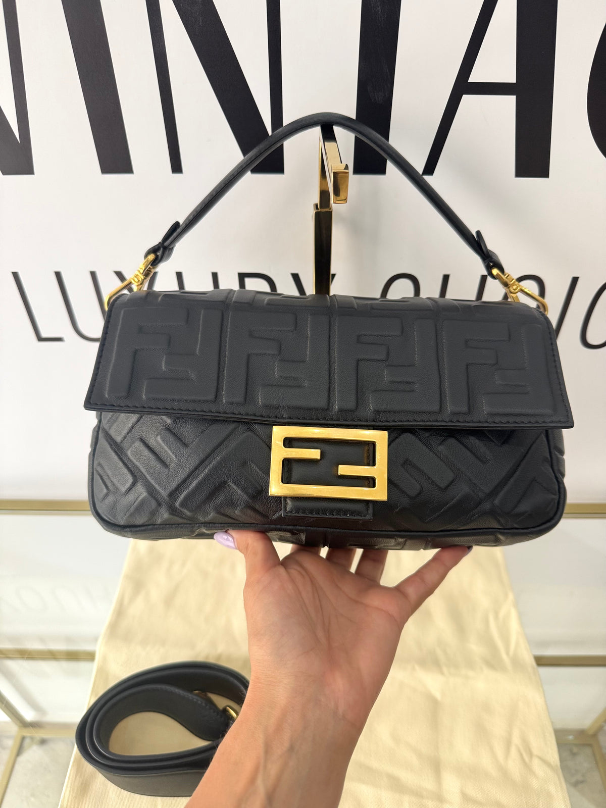 Borsa Baguette FF Fendi