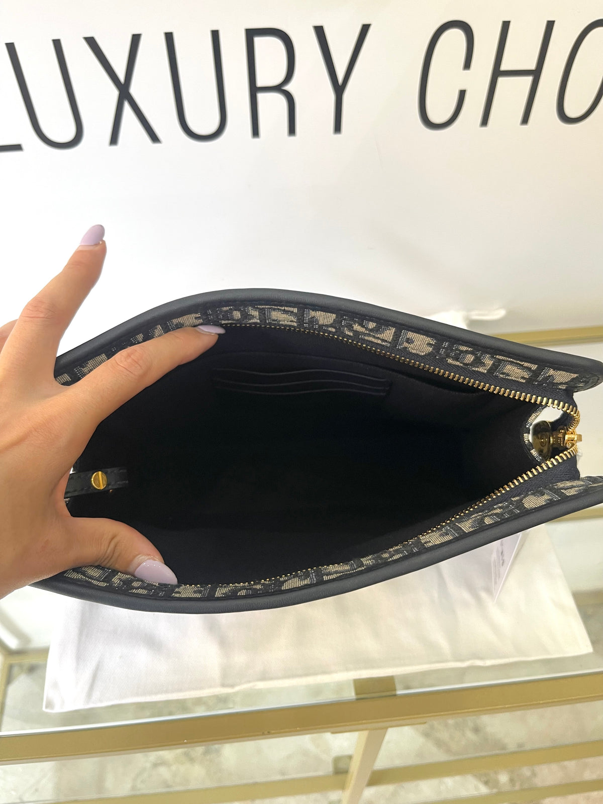 Pochette Dea 30 Montaigne Jacquard Dior Oblique Christian Dior