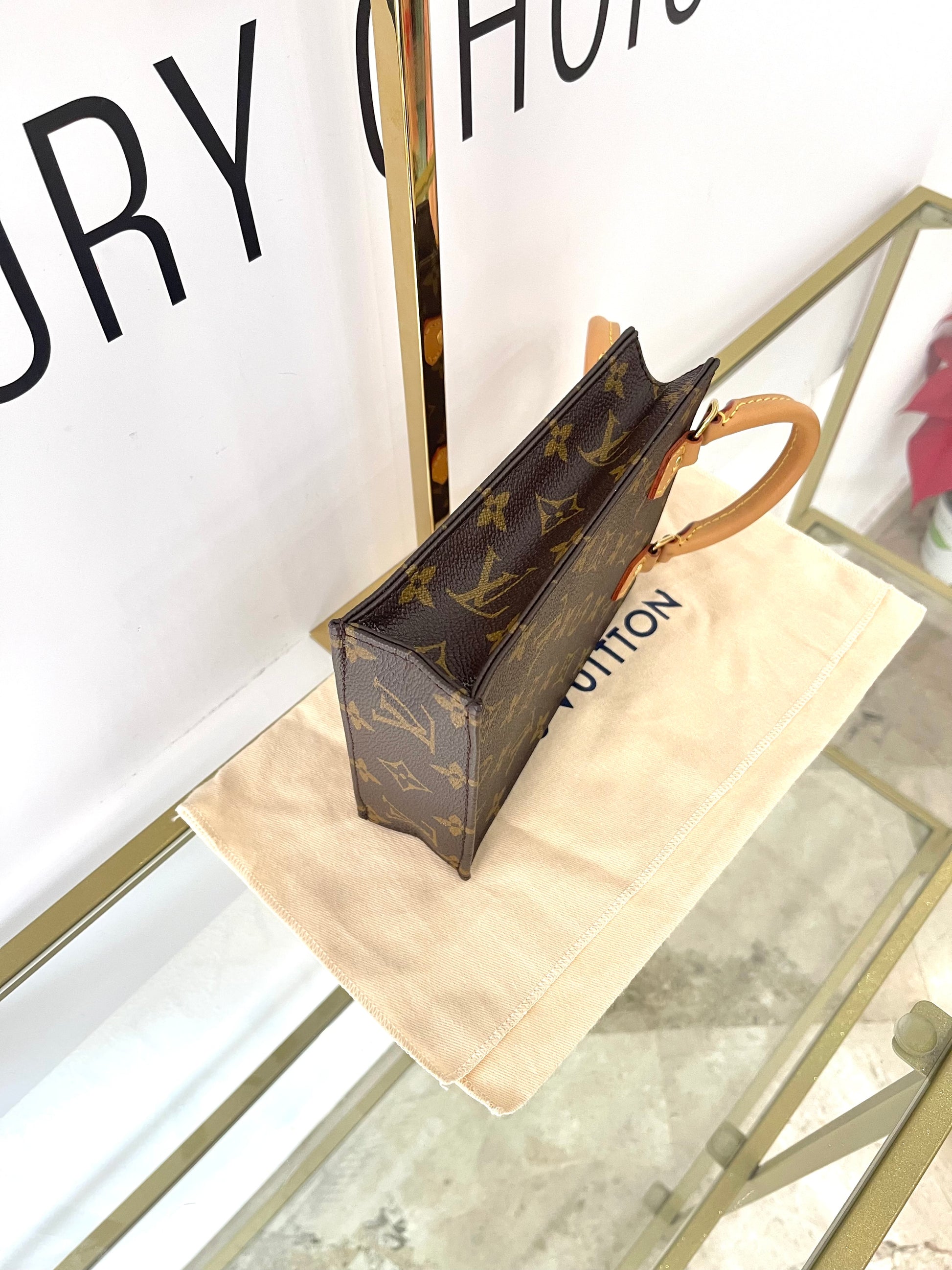 Borsa Petit Sac Plat Monogram Louis Vuitton