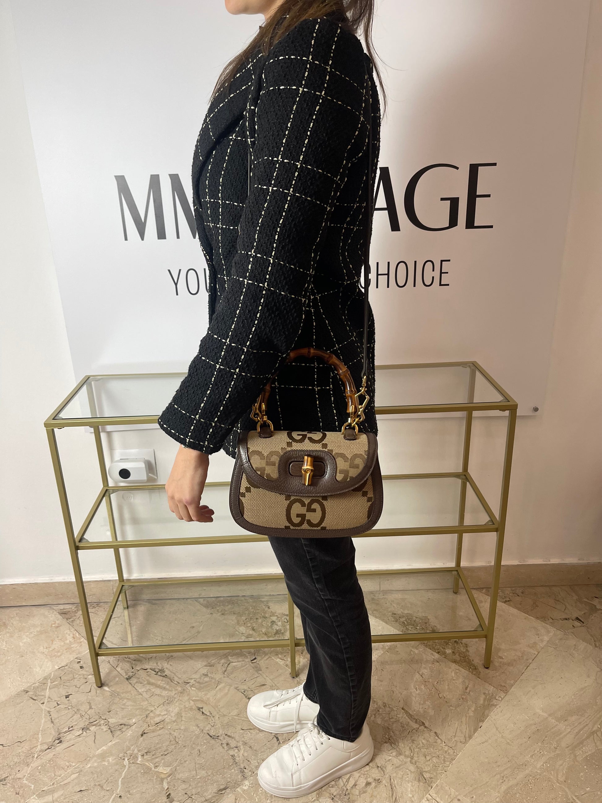 Borsa Bamboo 1947 Jumbo GG Gucci