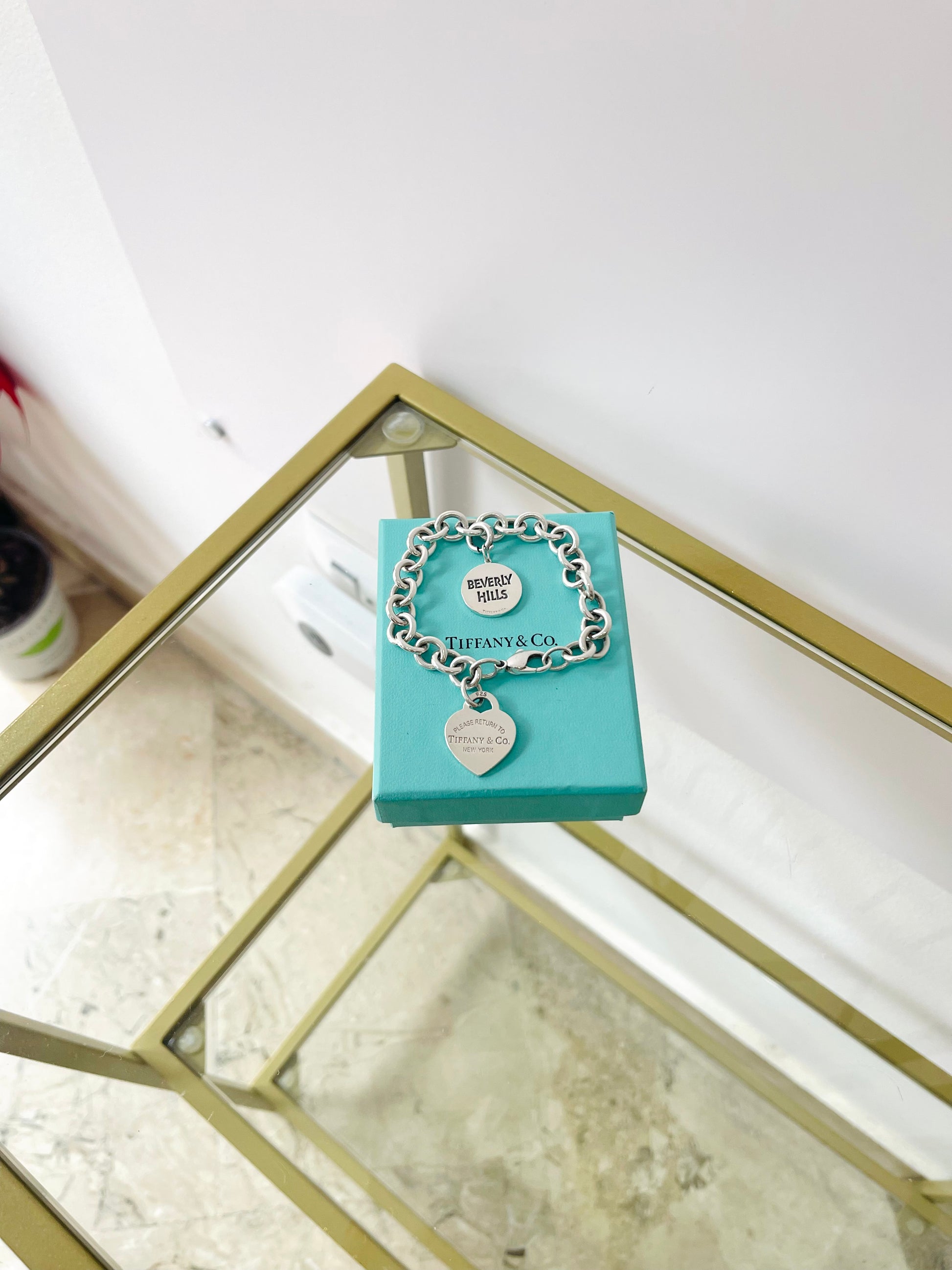 Bracciale a maglie cuore M con ciondolo Beverly Hills Tiffany