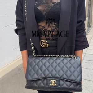 Borsa Timeless Jumbo hw oro caviar doppia patta Chanel