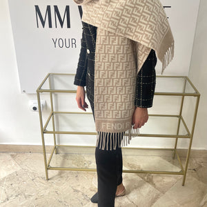 Sciarpa FF beige/avorio Fendi