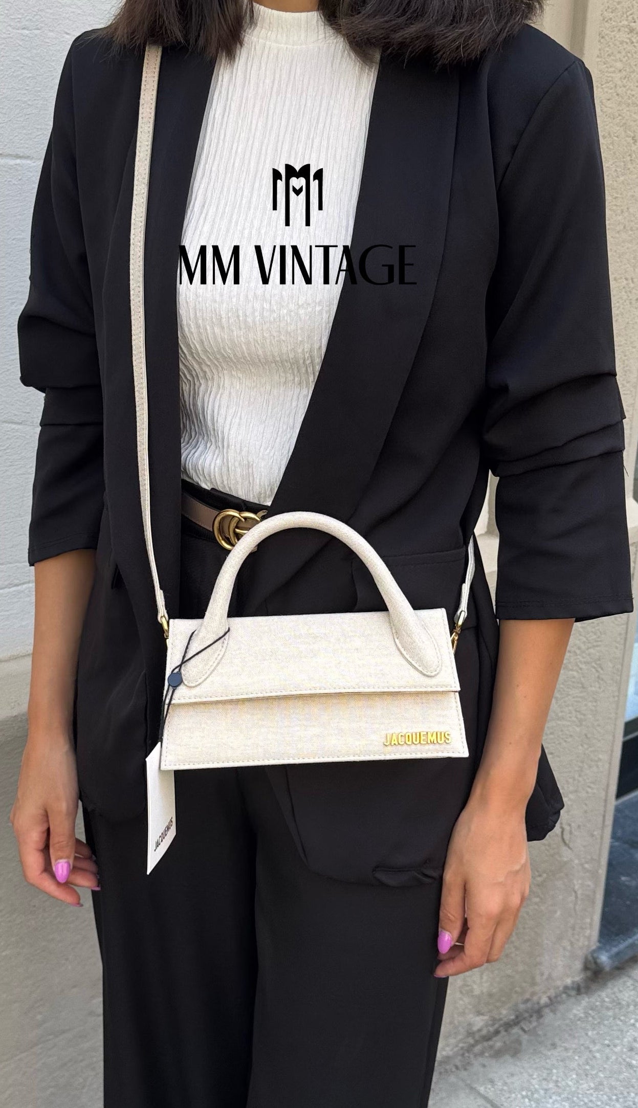 Borsa Le Chiquito Long light greige Jacquemus