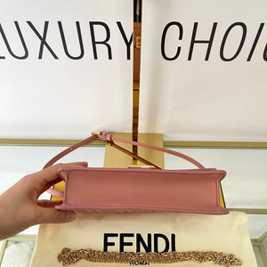 Wallet on Chain Baguette rosa Fendi