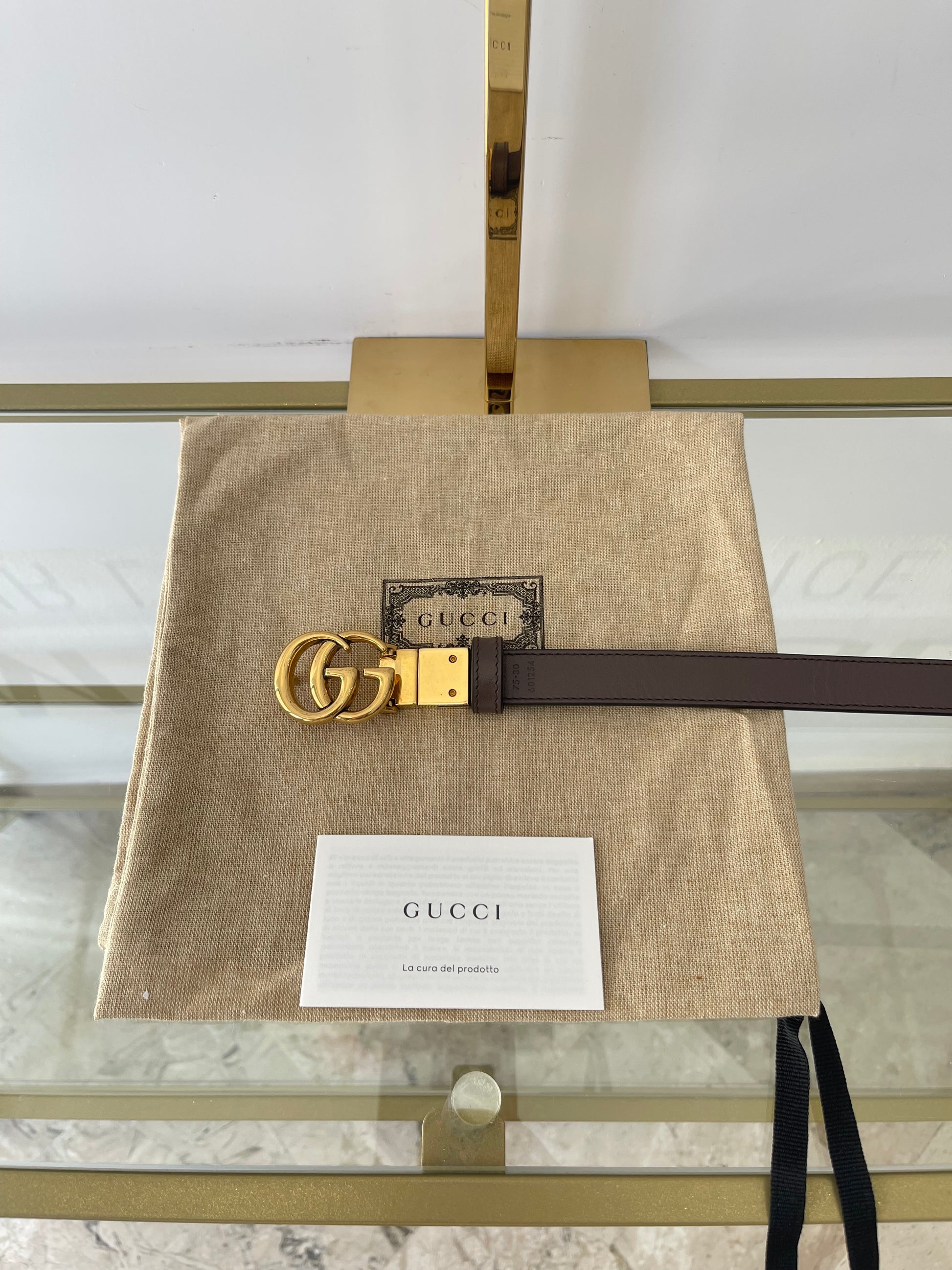 Cintura reversibile GG Marmont Supreme 2 cm Gucci