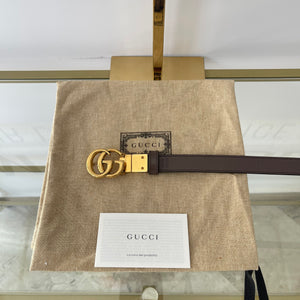 Cintura reversibile GG Marmont Supreme 2 cm Gucci