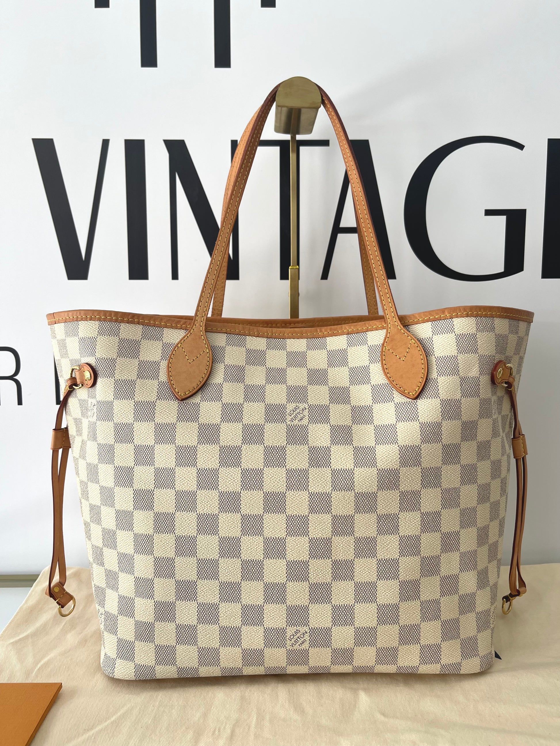 Borsa Neverfull MM Damier Azur Louis Vuitton