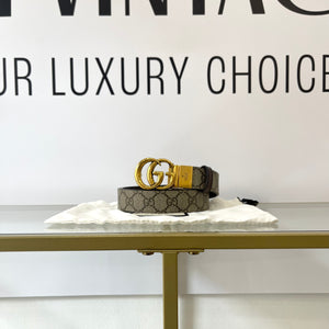Cintura reversibile GG Marmont Supreme 3 cm Gucci