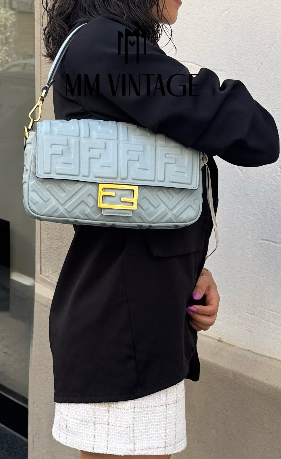 Borsa Baguette FF Fendi