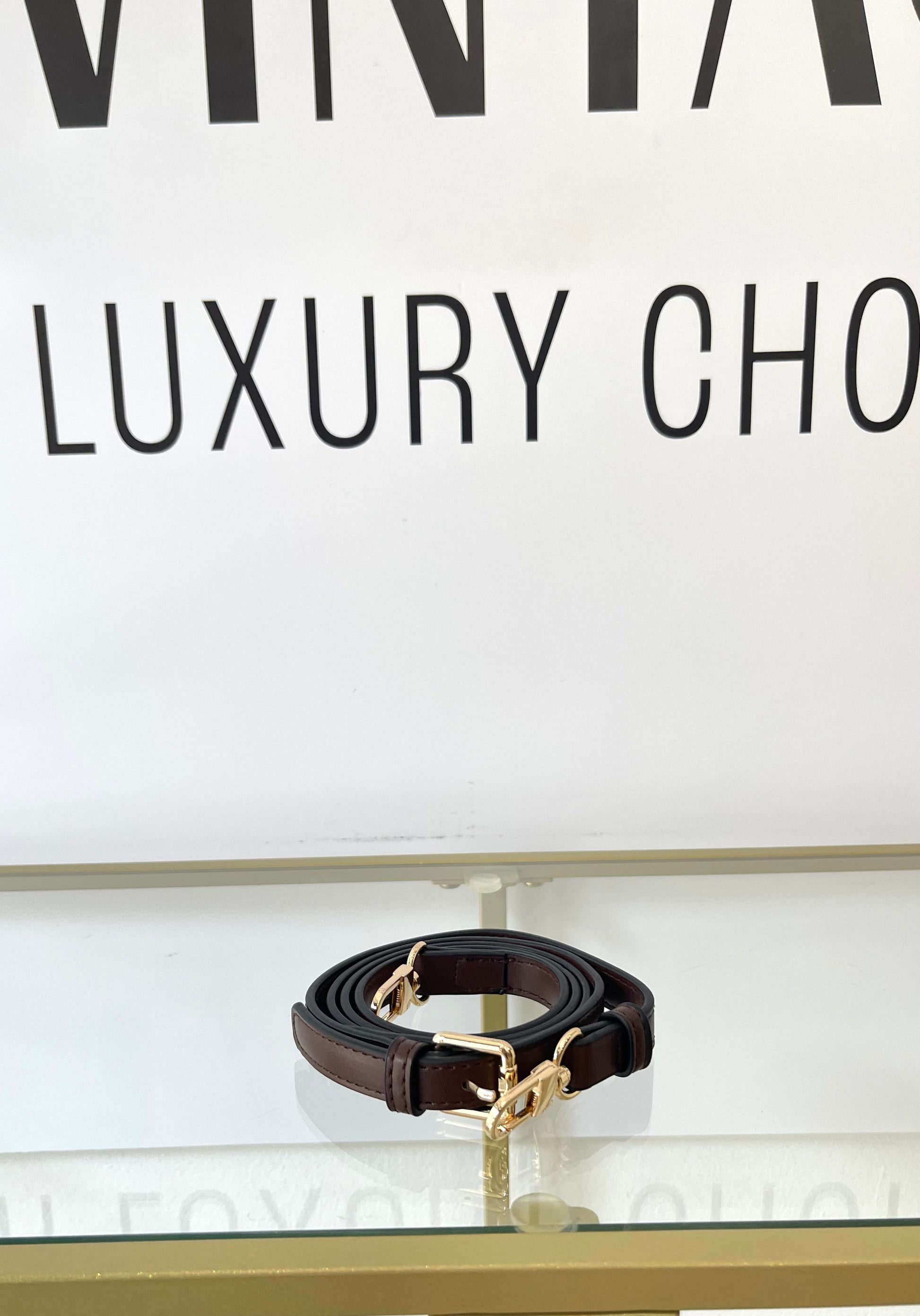 Tracolla No Brand in pelle marrone