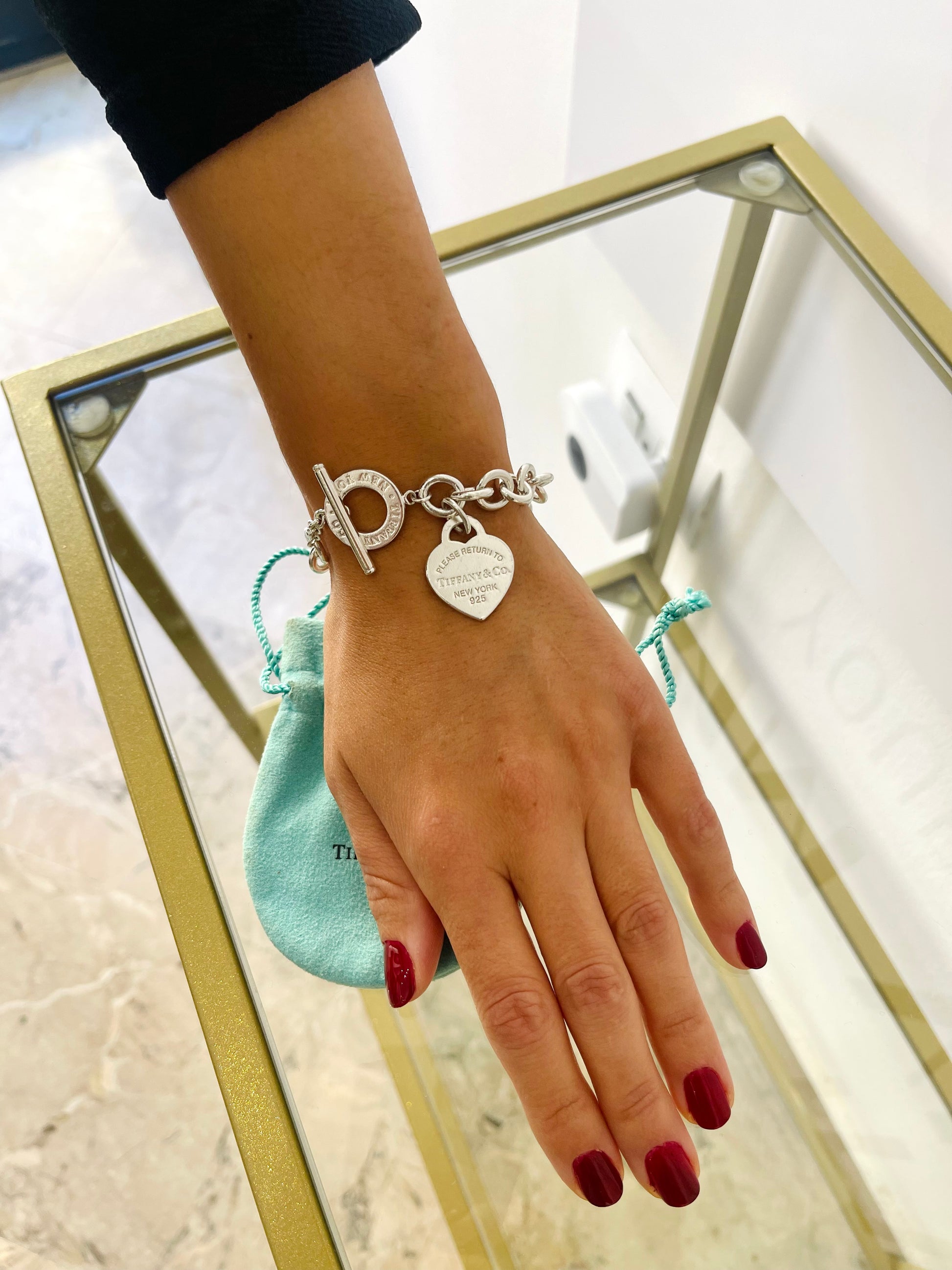 Bracciale a maglie cuore M Toggle Tiffany