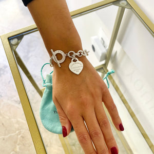 Bracciale a maglie cuore M Toggle Tiffany