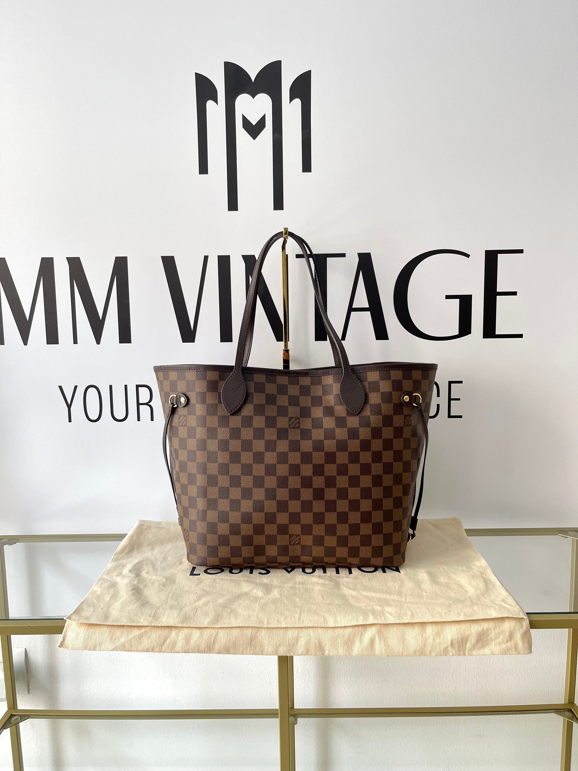 Borsa Neverfull MM Damier Ebène Louis Vuitton