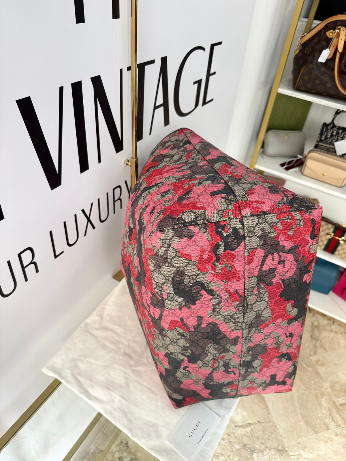 Borsa Shopping Camouflage GG Supreme Gucci