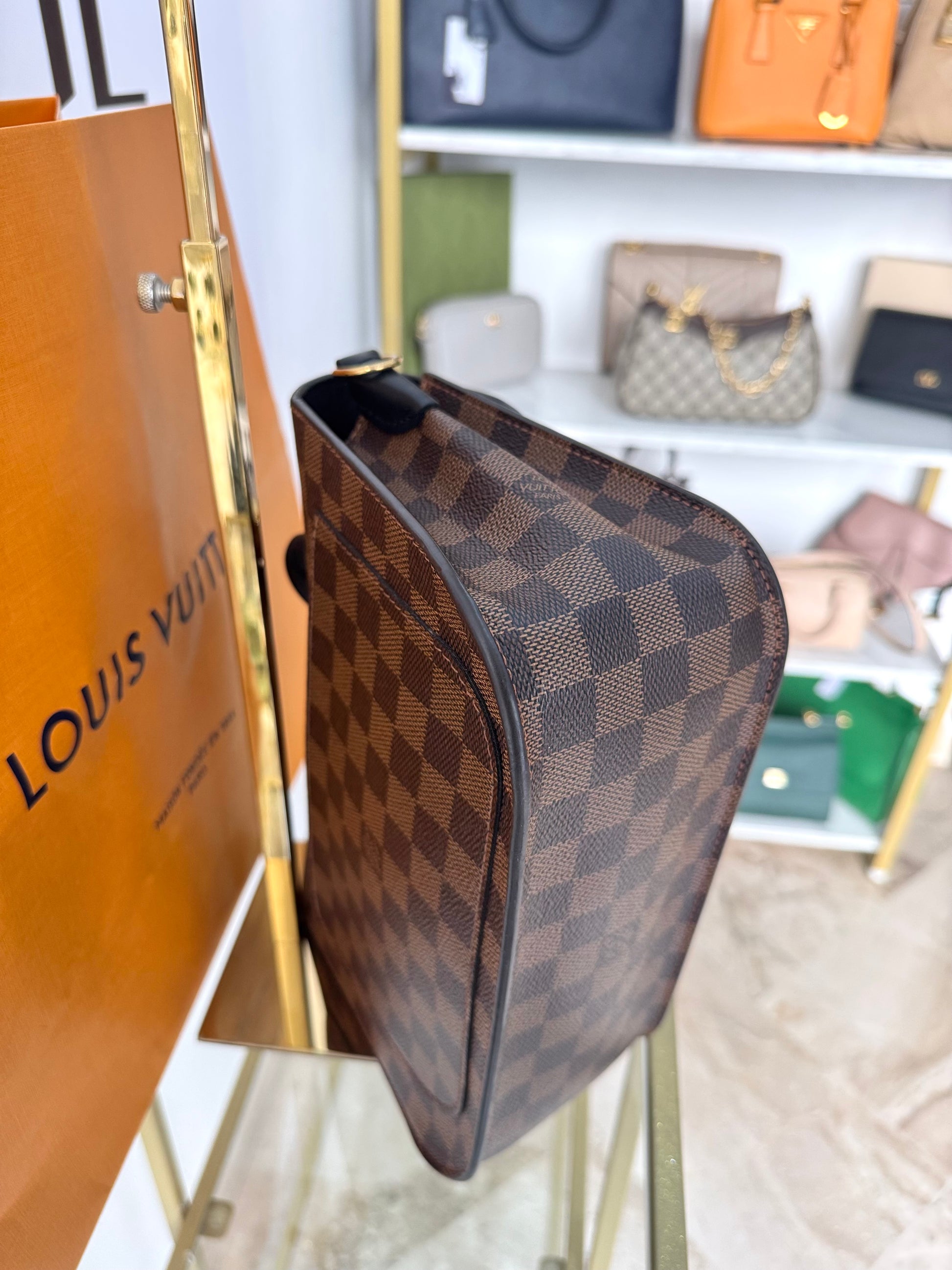 Borsa Beaumarchais Damier Ebène Louis Vuitton