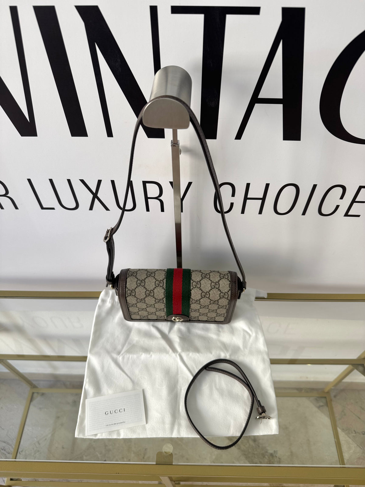 Borsa Ophidia GG Supreme hw oro Gucci