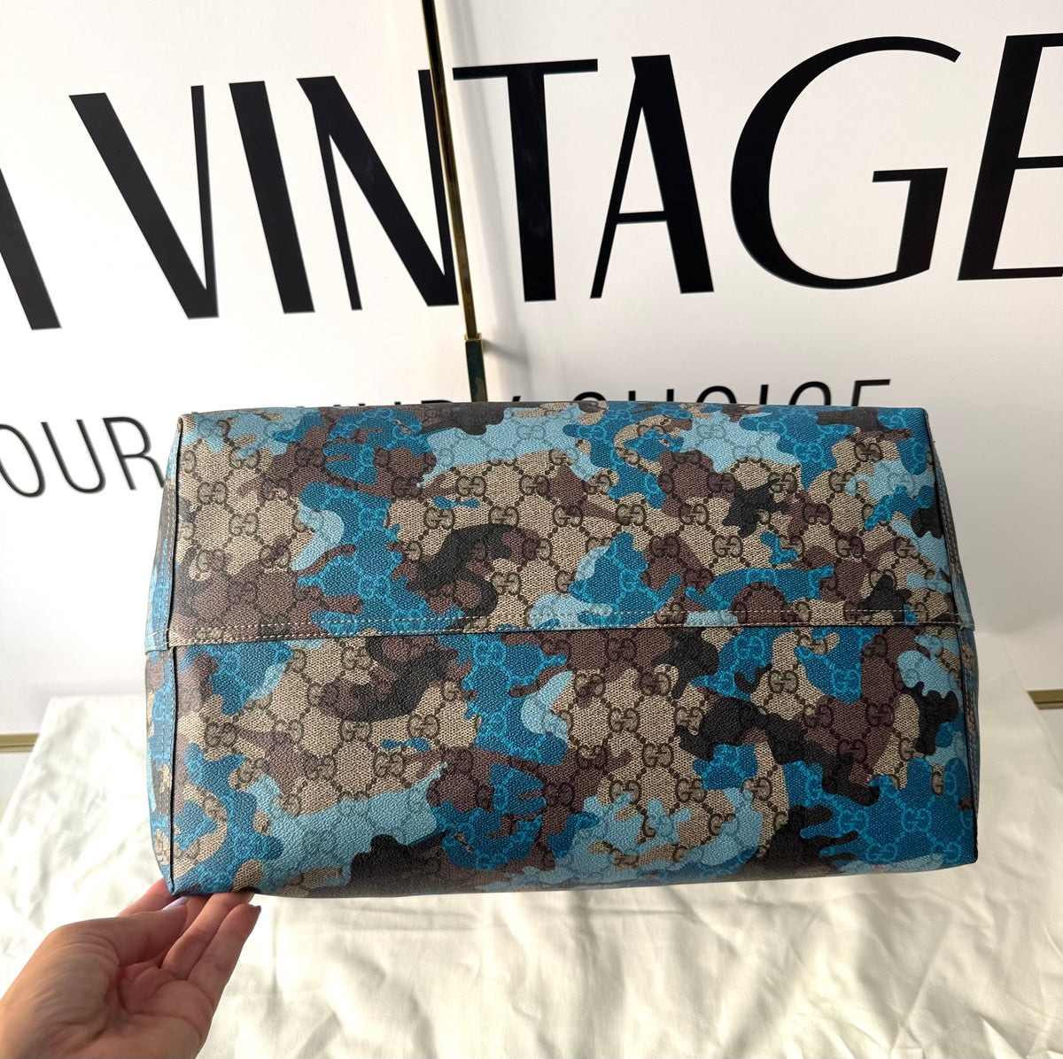 Borsa Shopping Camouflage GG Supreme Gucci