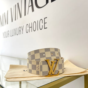 Cintura LV Initiales Damier Azur Louis Vuitton