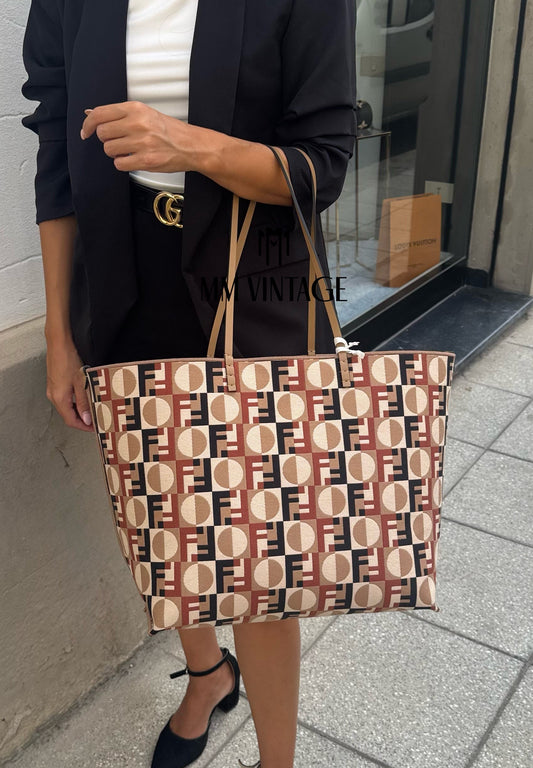 Borsa Shopping Roll Large Reversibile Fendi