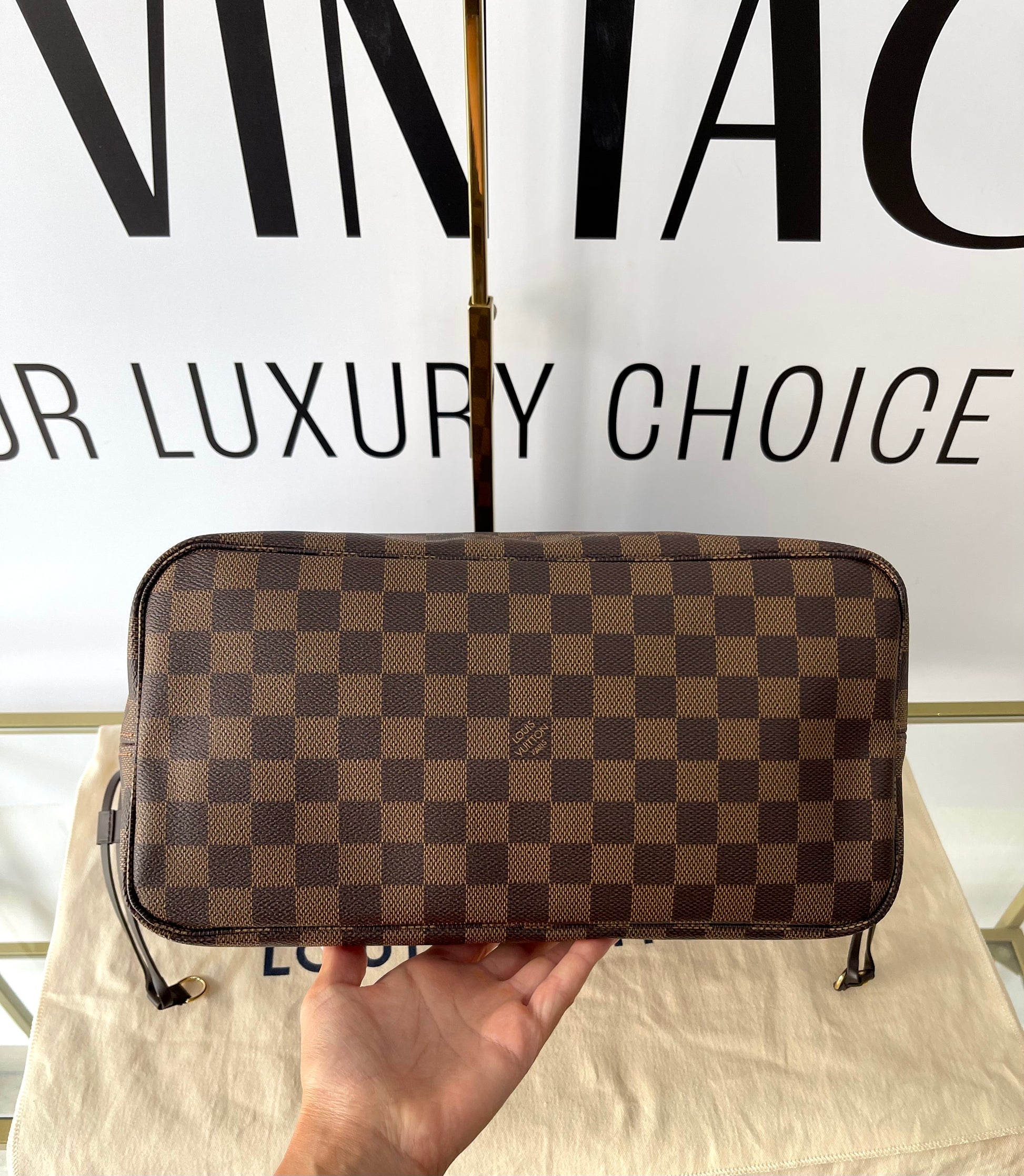 Borsa Neverfull MM Damier Ebène Louis Vuitton