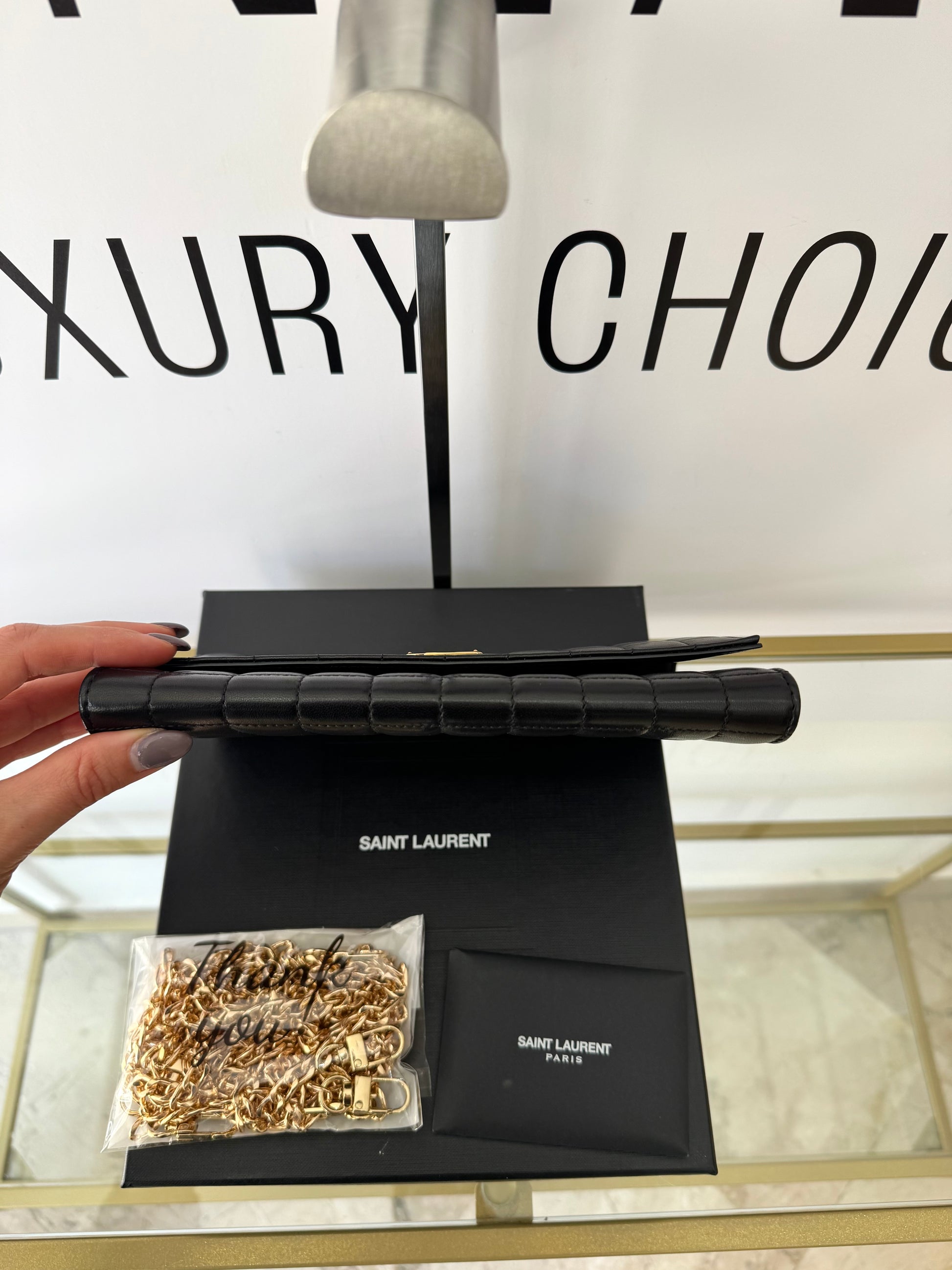 Pochette Cassandre matelassé Saint Laurent