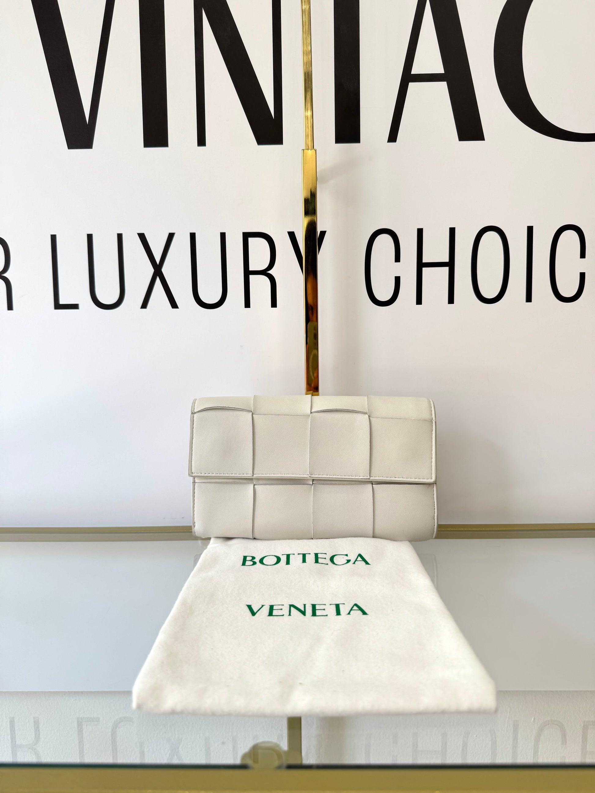 Portafoglio Cassette bianco Bottega Veneta