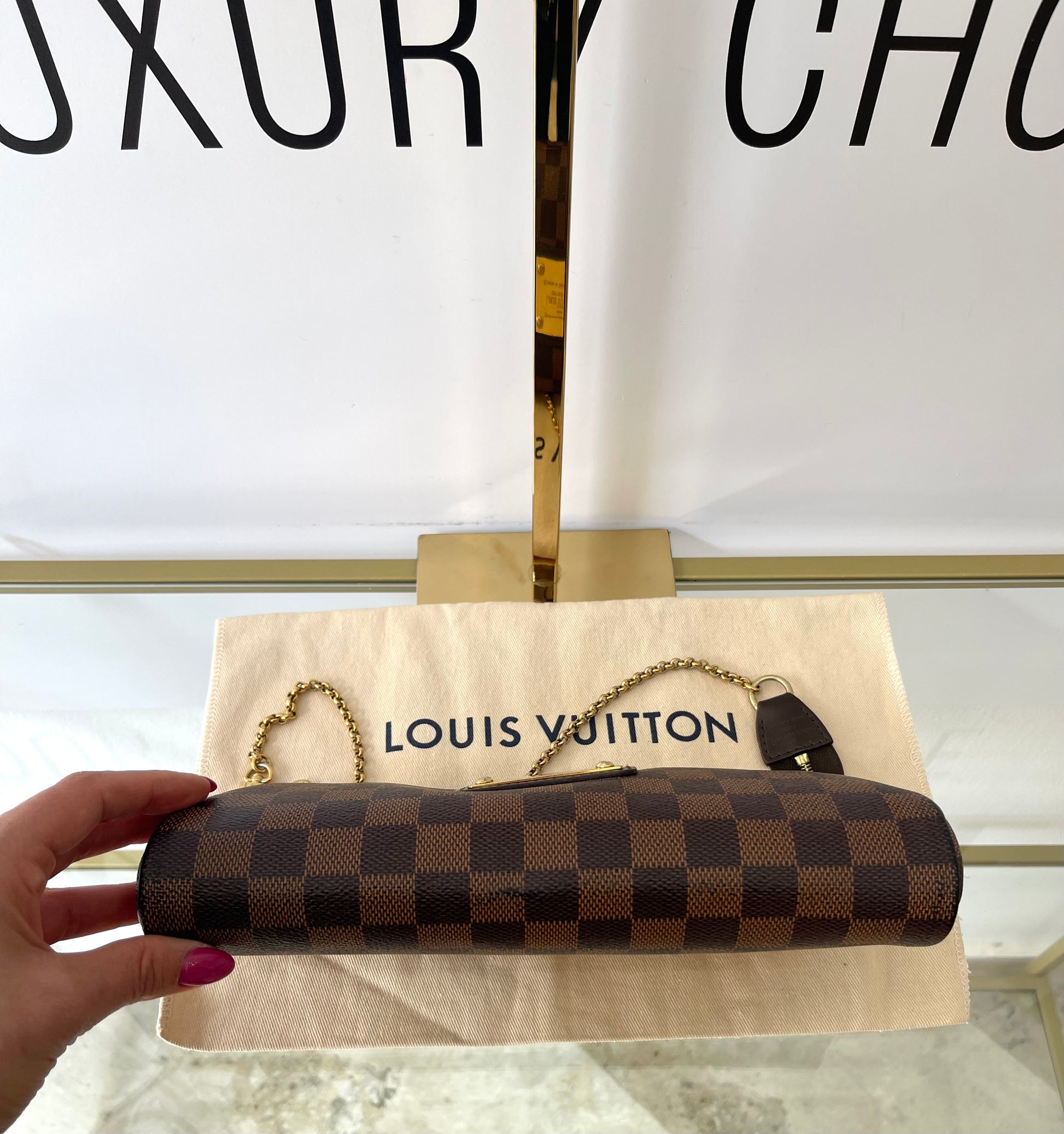 Borsa Eva Damier Ebène Louis Vuitton