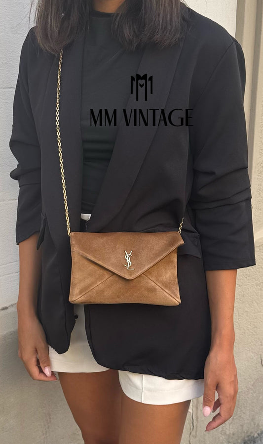 Pochette Cassandre in Suede Saint Laurent