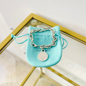 Bracciale a maglie ciondolo round Tiffany