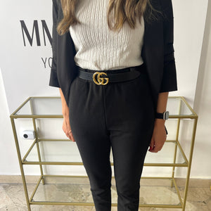 Cintura GG Marmont Gucci 3cm hw oro lucido