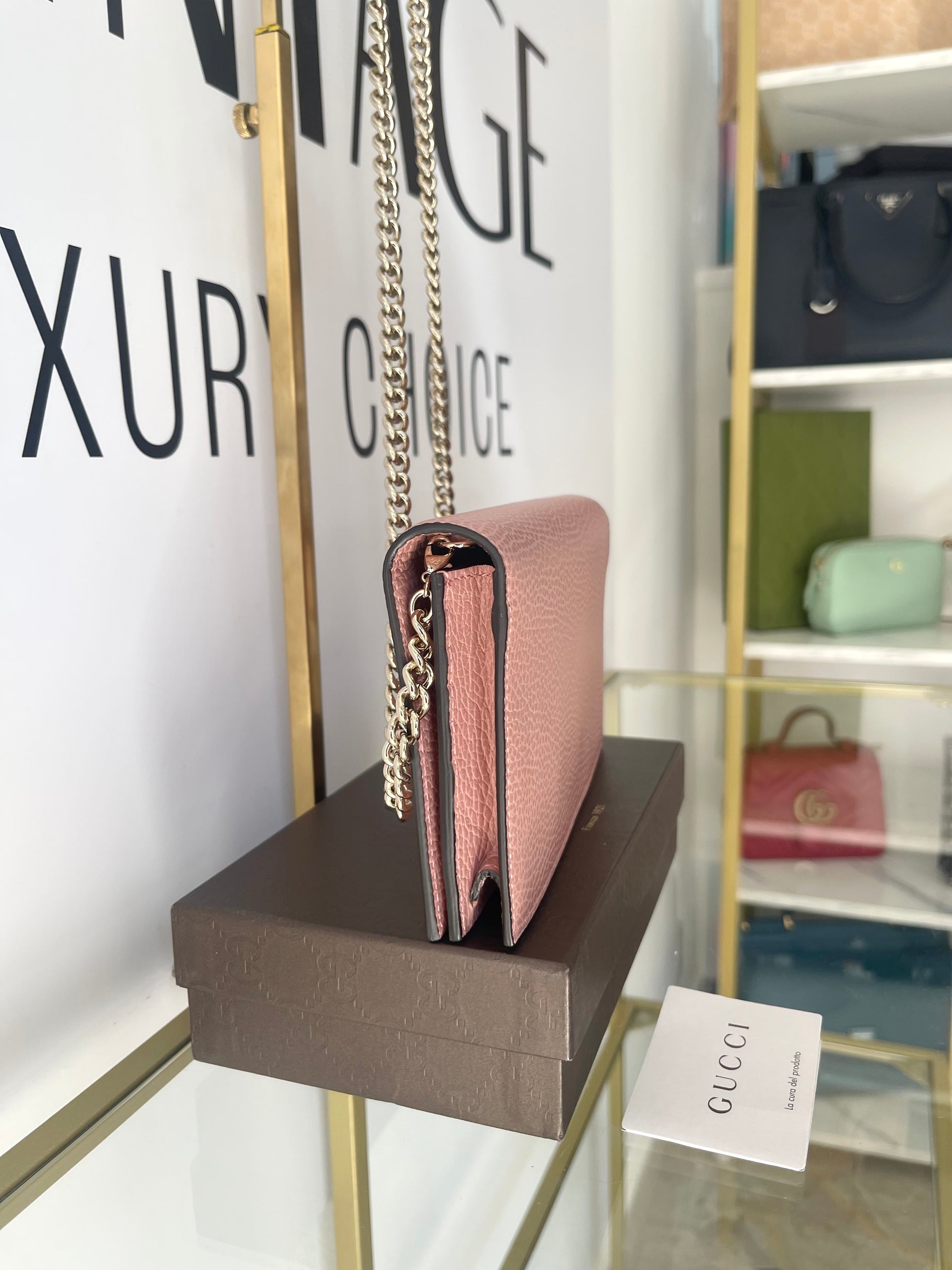 Wallet On Chain Marmont GG Interlocking Gucci